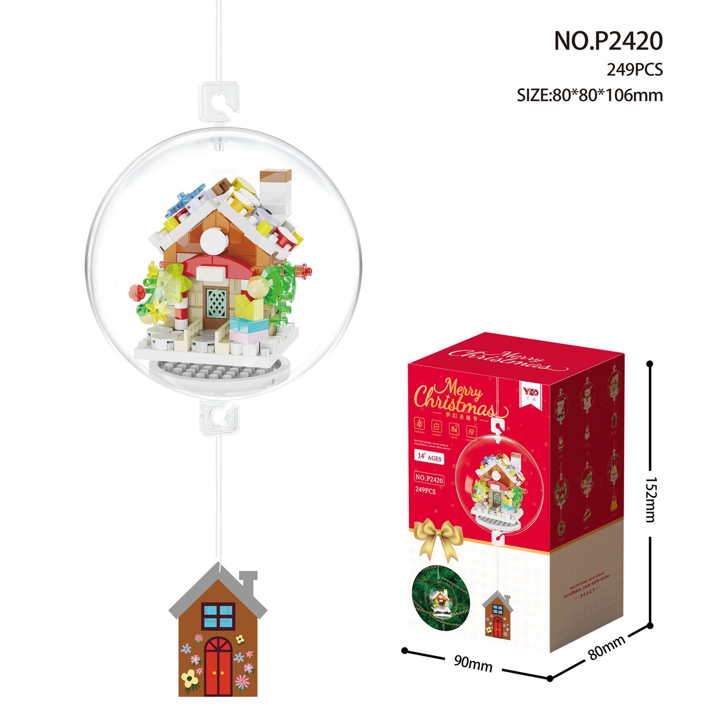 Kerstbal kersthuis