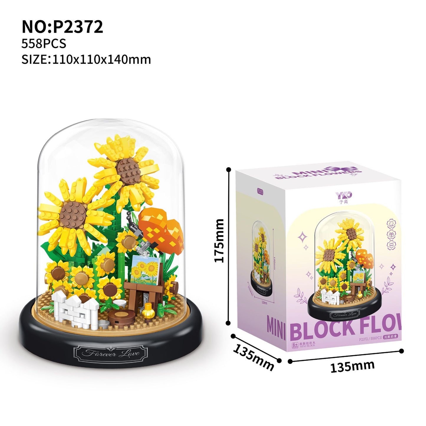 Bloemen in stolp